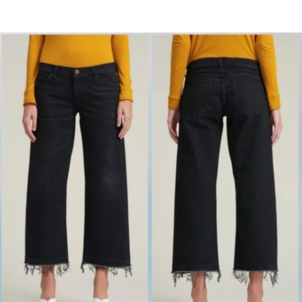 Simon Miller Bora Bora W005 cropped frayed mid rise jeans size 27